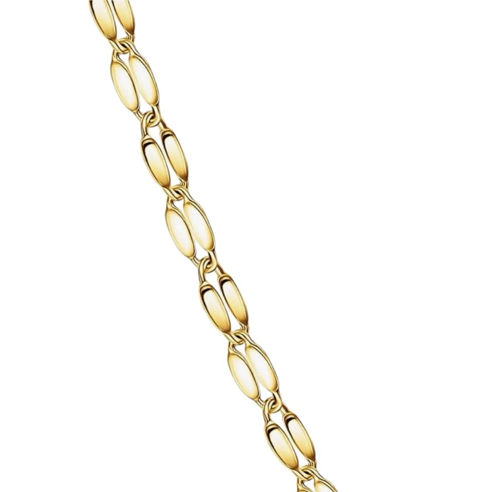 14K Gold Diamond Cut Necklace 16” 2 MM - Picture 3 of 7